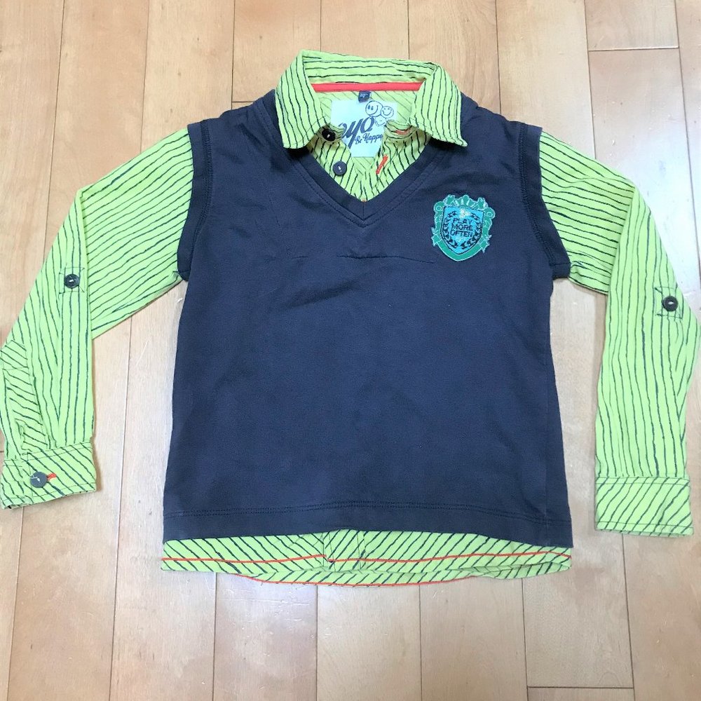 Cotton long sleeve boys shirt